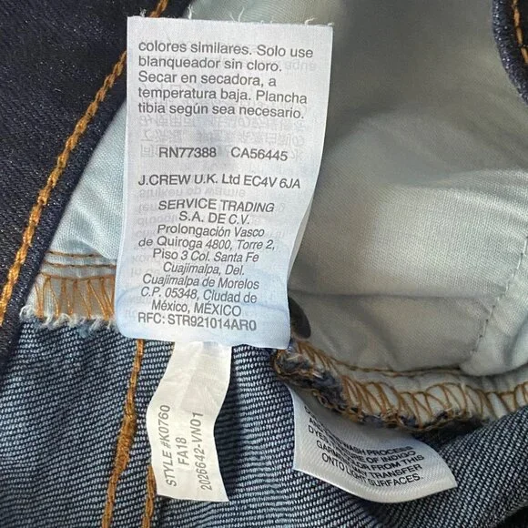 J. Crew Mercantile Women's Skinny Jeans Size 26 Actual 28X29 Dark Wash Stretch - Picture 14 of 16